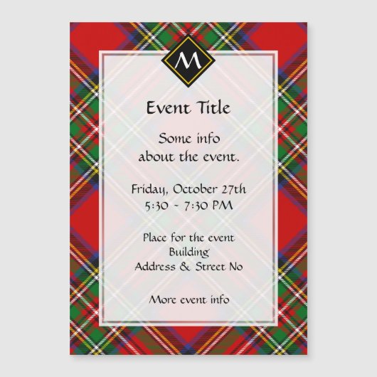 Royal Stewart Tartan Magnetkarte (Vorderseite)