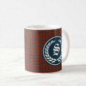 Royal Stewart Tartan Monogram Kaffeetasse (VorderseiteRechts)