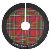 Royal Stewart Tartan Polyester Weihnachtsbaumdecke (Vorderseite)