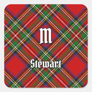 Royal Stewart Tartan Quadratischer Aufkleber