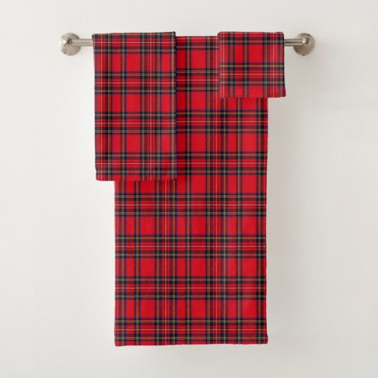 Royal Stewart tartan Red kariert Badhandtuch Set (Insitu)