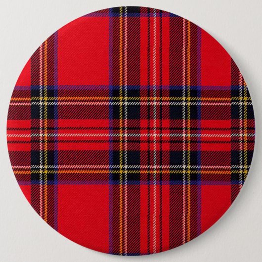 Royal Stewart tartan Red kariert Button (Vorderseite)