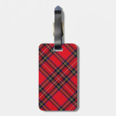 Royal Stewart tartan Red kariert Gepäckanhänger (Rückseite vertikal)
