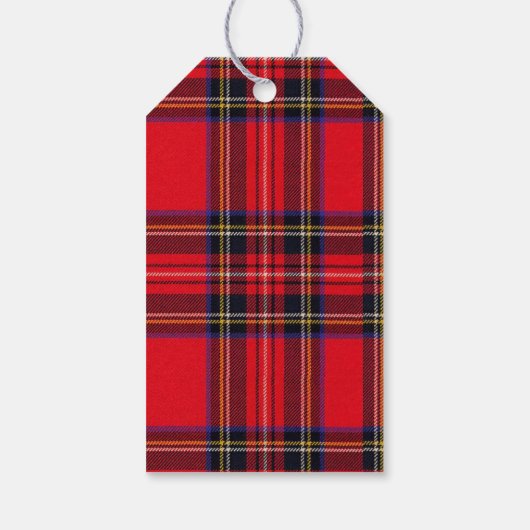 Royal Stewart tartan Red kariert Geschenkanhänger (Rückseite)