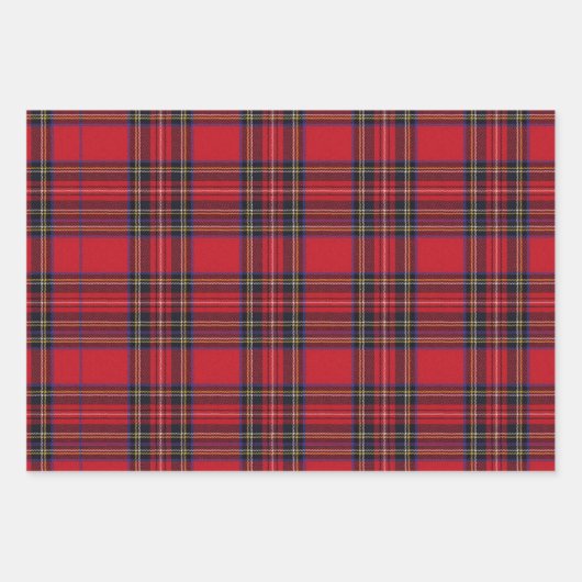 Royal Stewart Tartan Red Kariert Geschenkpapier Set (Vorderseite)