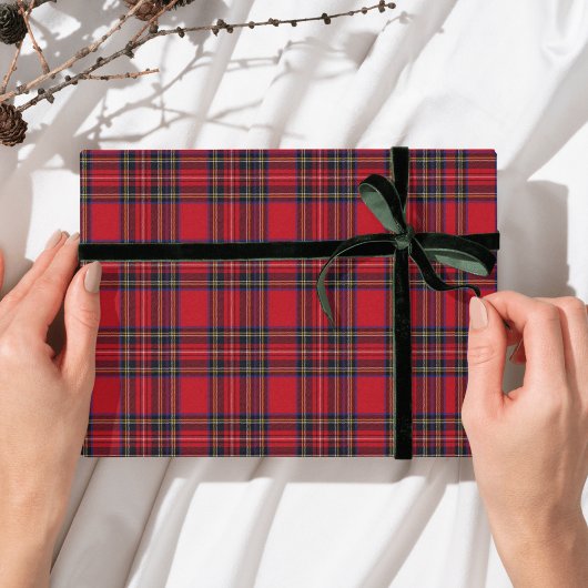 Royal Stewart Tartan Red Kariert Geschenkpapier Set