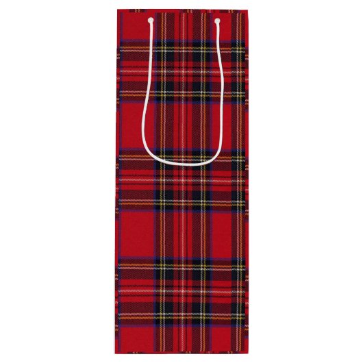 Royal Stewart tartan Red kariert Geschenktüte Für Weinflaschen (Vorderseite)