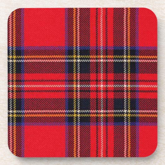 Royal Stewart tartan Red kariert Getränkeuntersetzer (Vorderseite)