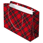 Royal Stewart tartan Red kariert Große Geschenktüte (Rückseite Schrägansicht)