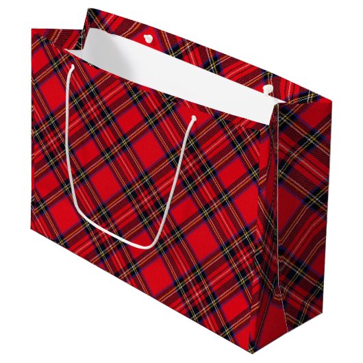 Royal Stewart tartan Red kariert Große Geschenktüte (Vorderseite Schrägansicht)