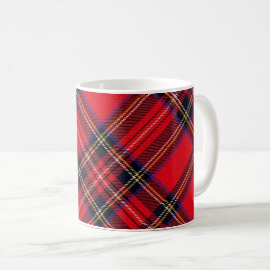 Royal Stewart tartan Red kariert Kaffeetasse (VorderseiteRechts)