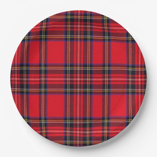 Royal Stewart tartan Red kariert Pappteller (Vorderseite)
