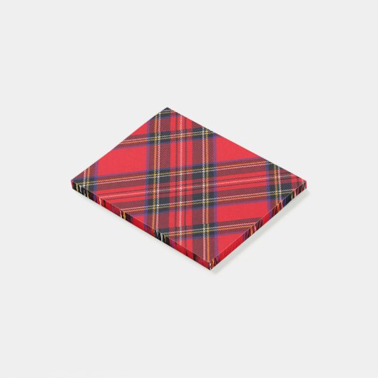 Royal Stewart tartan Red kariert Post-it Klebezettel (angewinkelt)