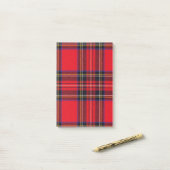 Royal Stewart tartan Red kariert Post-it Klebezettel (Auf Schreibtisch)
