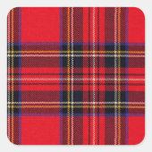 Royal Stewart tartan Red kariert Quadratischer Aufkleber (Vorderseite)