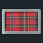 Royal Stewart tartan Red kariert Rechteckige Gürtelschnalle<br><div class="desc">Royal Stewart Clan Tartan kariert</div>