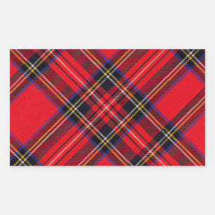 Royal Stewart tartan Red kariert Rechteckiger Aufkleber