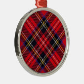 Royal Stewart tartan Red kariert Silbernes Ornament (Rechts)