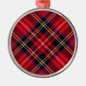 Royal Stewart tartan Red kariert Silbernes Ornament (Vorne)