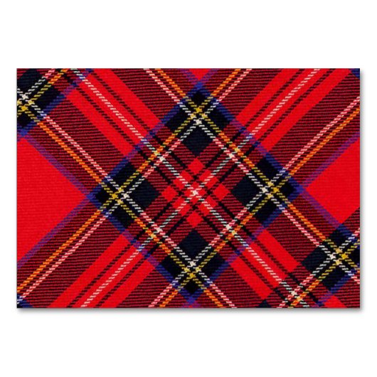 Royal Stewart tartan Red kariert Tischnummer (Vorderseite)