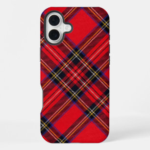 Royal Stewart Tartan rot schwarz kariert iPhone 16 Plus Hülle