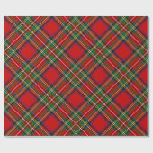 Royal Stewart Tartan Rotated Wrapping Paper Geschenkpapier (Flach)