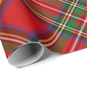 Royal Stewart Tartan Rotated Wrapping Paper Geschenkpapier