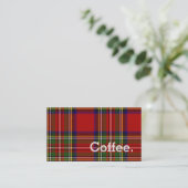 Royal Stewart Tartan Simple Coffee Punch Card Treuekarte (Stehend Vorderseite)