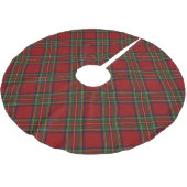 Royal Stewart Tartan Traditionelles Kariert Polyester Weihnachtsbaumdecke (Schrägansicht)