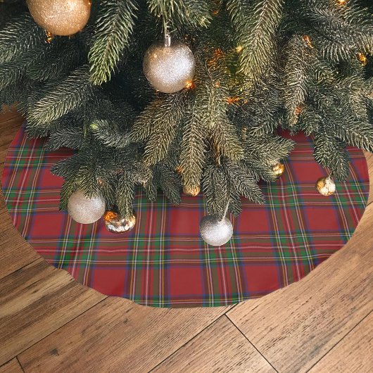 Royal Stewart Tartan Traditionelles Kariert Polyester Weihnachtsbaumdecke
