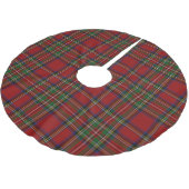 Royal Stewart Tartan Traditionelles Kariert Polyester Weihnachtsbaumdecke (Schrägansicht)