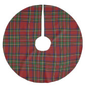 Royal Stewart Tartan Traditionelles Kariert Polyester Weihnachtsbaumdecke (Vorderseite)