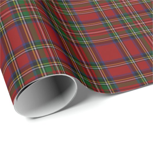 Royal Stewart Tartan Traditionelles Kariertes Must Geschenkpapier (Rolleneckpunkt)