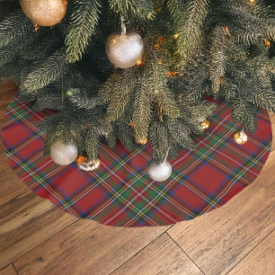 Royal Stewart Tartan Traditionelles Karo Polyester Weihnachtsbaumdecke