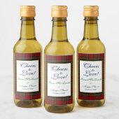 Royal Stewart Tartan Wedding Rett Date Favor Weinetikett (Flaschen)