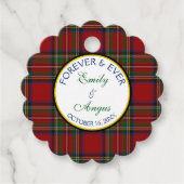 Royal Stewart Tartan Wedding Rettete ein Datum Geschenkanhänger (Vorderseite)