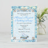 Royal Storybook Cinderella Sweet 16 Einladung (Stehend Vorderseite)