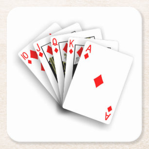Royal Straight Flush Untersetzer Set