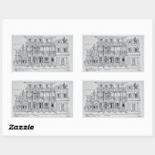 Royal Street, französisches Viertel | New Orleans Rechteckiger Aufkleber (Blatt)