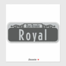 Royal Street (Rue Royale) Zeichensticker