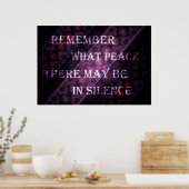 Royal Stripe Desiderata Gedicht Excerpt Poster (Küche)