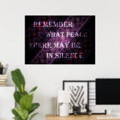 Royal Stripe Desiderata Gedicht Excerpt Poster (Heimbüro)