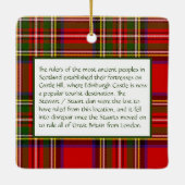 Royal Stuart Scottish Clan Edinburgh Castle Xmas Keramikornament (Rückseite)