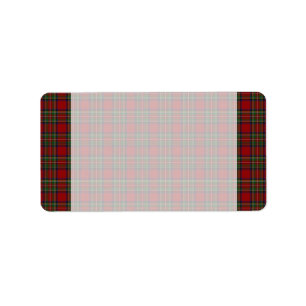 Royal Stuart Tartan Blank Address Label Adressaufkleber