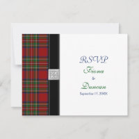 Royal Stuart Tartan Celtic Wedding Response Card
