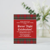 Royal Stuart Tartan Robbie Burns Night Einladung (Stehend Vorderseite)