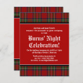 Royal Stuart Tartan Robbie Burns Night Einladung (Vorne/Hinten)