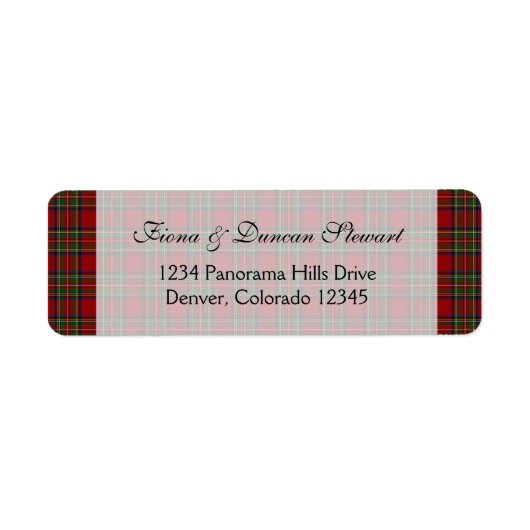 Royal Stuart Tartan Rücksendeadresse (Vorne)