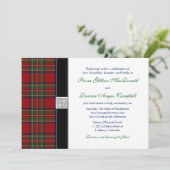 Royal Stuart Tartan Scottish Wedding Einladung (Stehend Vorderseite)