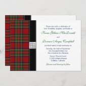 Royal Stuart Tartan Scottish Wedding Einladung (Vorne/Hinten)